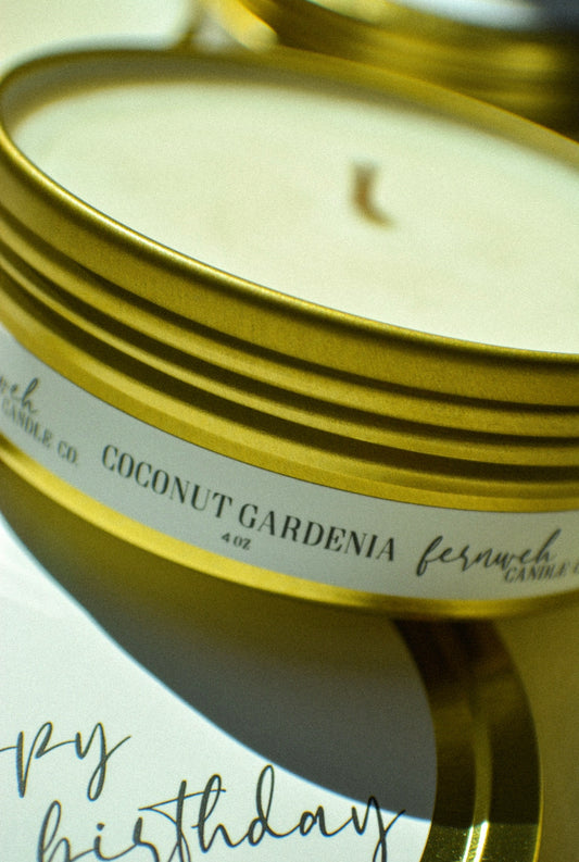 coconut gardenia tin